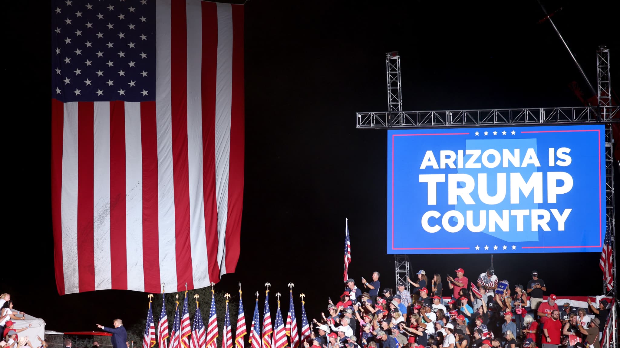 Un meeting de campagne du parti républicain pour les élections de mi-mandat en Arizona, le 9 octobre 2022.