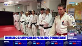 Hautes-Alpes: deux champions de para-judo s'entraînent avec licenciés et des enfants d'Embrun