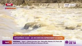 Intempéries Gard : les recherches reprennent ce lundi matin