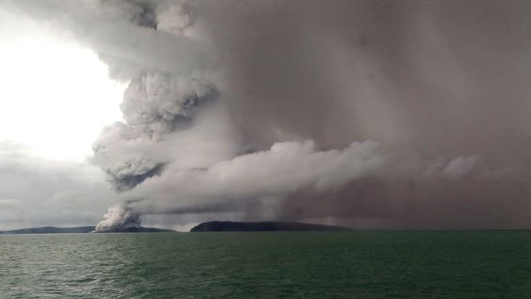 L'Anak Krakatoa, "l'enfant" du volcan Krakatoa.