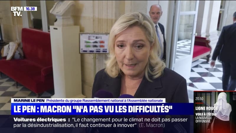 Pénurie de carburants: pour Marine Le Pen, Emmanuel Macron 
