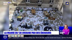 Paris: des éboueurs envahissent la mairie du 13e arrondissement
