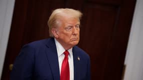 Le président américain Donald Trump apparaît lors d'une conférence de presse dans la salle Roosevelt de la Maison Blanche, le 21 janvier 2025 à Washington DC. (Photo d'illustration)