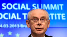 Le président du Conseil européen, Herman Van Rompuy, à Bruxelles. Le rythme de l'assainissement budgétaire sera en débat jeudi au Conseil européen de Bruxelles, où les dirigeants des Vingt-Sept tenteront d'adopter une stratégie commune pour ranimer la cro