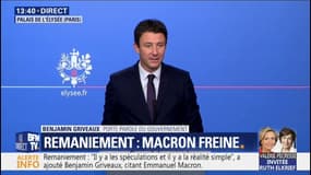 Le président a dit "assumer totalement de prendre le temps de faire ce remaniement"
