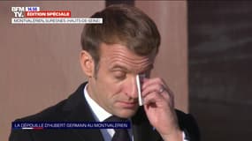 11-Novembre: L'émotion d'Emmanuel Macron lors de l'hommage au dernier Compagnon de la Libération