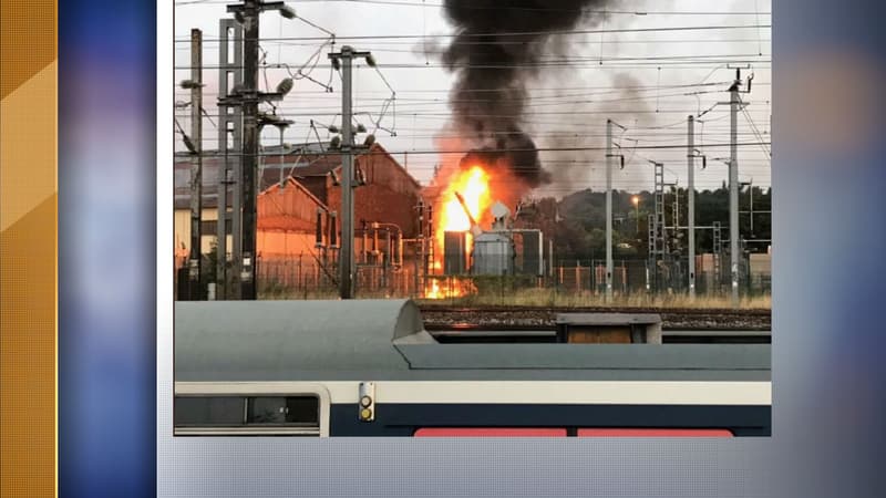 Image de l'incendie survenu à Noisy-le-Sec ce mercredi soir.