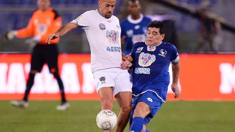 Juan Sebastian Veron et Diego Maradona