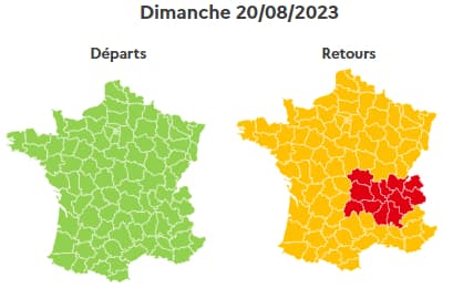 La journée de dimanche est classée orange au niveau national, rouge en Auvergne-Rhône-Alpes.