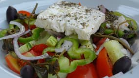 La salade grecque, emblème du régime méditerranéen. 