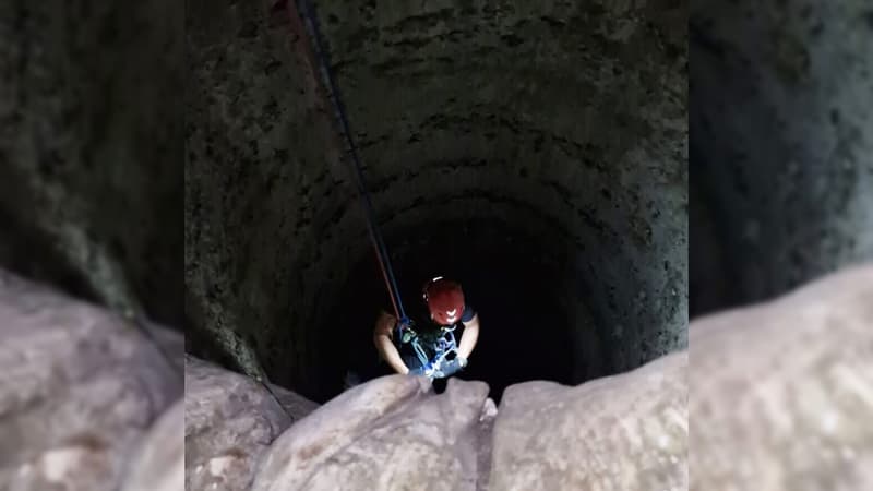 Secouru à 50m de profondeur, le spéléologue est indemne.