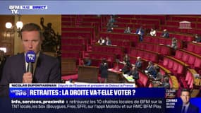 Nicolas Dupont-Aignan, président de "Debout la France" sur le vote de la réforme des retraites: "Les députés LR sont sous le regard des Français"