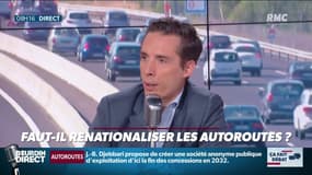 Jean-Baptiste Djebbari précise sur RMC comment et pourquoi il préconise de renationaliser les autoroutes