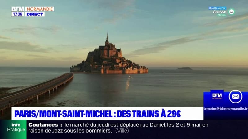 Manche: un train entre Paris et le Mont-Saint-Michel à 29 euros 