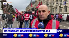 Les syndicats alsaciens craignent le recours à l'article du 49-3 pour faire passer la réforme des retraites