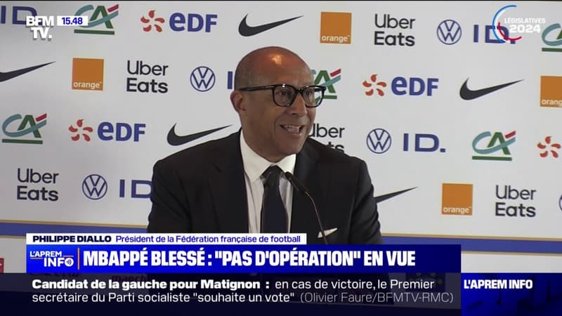 Mbappé blessé au nez: le président de la FFF donne des nouvelles rassurantes sur l'état de santé de Kylian Mbappé
