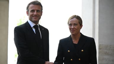 Emmanuel Macron et Giorgia Meloni à Rome, le 26 septembre 2023.