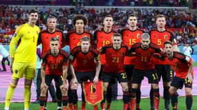 La sélection belge face à la Croatie pendant le Mondial 2022