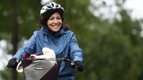 Anne Hidalgo à Paris le 1er octobre 2017 à l'occasion de la "Journée sans voiture"