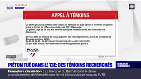 Marseille: un appel à témoins lancé pour retrouver un conducteur à l'origine d'un accident mortel