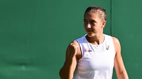 Diane Parry à Wimbledon, le 27 juin 2022.