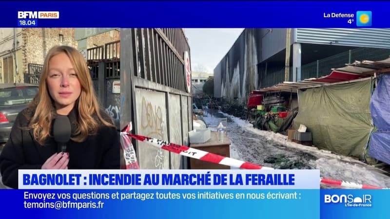 Bagnolet: le marché de la ferraille réduit en cendres dans la nuit de lundi à mardi 