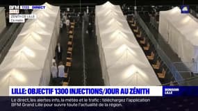Lille: première journée de vaccination au Zénith, objectif 1300 injections par jour 