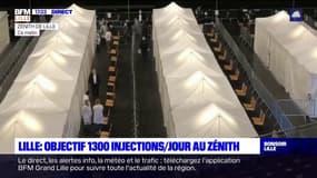 Lille: première journée de vaccination au Zénith, objectif 1300 injections par jour