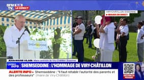 Marche blanche à Viry-Châtillon: "La ville et ses habitants sont et seront toujours aux côtés [de la famille] pour les soutenir" déclare le maire de la ville dans son discours hommage à Shemseddine