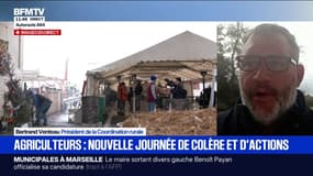 Manifestations des agriculteurs: "Une partie de l'agriculture française va mourir", lance Bertrand Venteau, président de la Coordination rurale