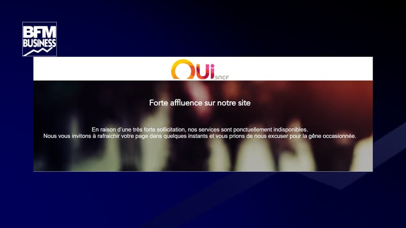 Après l'annonce d'un troisième confinement national, le site de réservations OUI SNCF est inaccessible ce 31 mars 