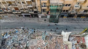 Une rue de Beyrouth après l'explosion