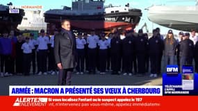 Emmanuel Macron a présenté ses vœux aux Armées à Cherbourg-en-Cotentin