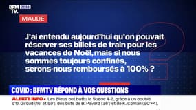 Si nous sommes toujours confinés à Noël, les billets de train seront-ils remboursés à 100% ?