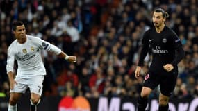 Cristiano Ronaldo et Zlatan Ibrahimovic, lors de Real Madrid-PSG en 2015