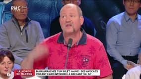Main arrachée d'un manifestant #giletjaune : "Si nous interdisons les grenades, laissons les gilets jaunes rentrés dans l'Assemblée nationale et à l'Elysée ! ironise Didier Giraud #GGRMC 
