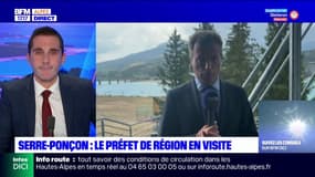 Christophe Mirmand, le préfet de la Région Provence-Alpes-Côte d'Azur, était au lac de Serre-Ponçon ce lundi.