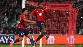 Jonathan David lors de Lille-Real le 02/10/2024
