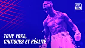 Tony Yoka après sa victoire sur Alexander Dimitrenko en juillet 2019