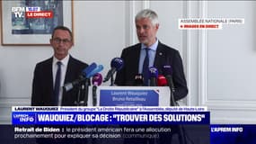 Laurent Wauquiez propose "un pacte législatif pour ne pas rester sans rien faire" 