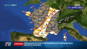 Votre météo: passages pluvieux, localement orageux, avec rafales de vent