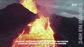 Les images impressionnantes d'un drone qui filme un volcan en irruption ... avant de se crasher dans la lave