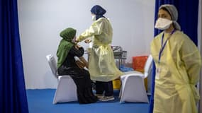 Un centre de vaccination contre le Covid-19, le 9 août 2021 à Casablanca, au Maroc.