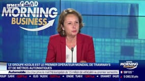 Marie-Ange Debon (Présidente du directoire de Keolis): "Nous irons vers le bouquet énergétique. Beaucoup auront de l'énergie alternative gaz, de l'électrique, de l'hydrogène [...] et suivant les lieux, on ajuste ce qui est le plus adapté"