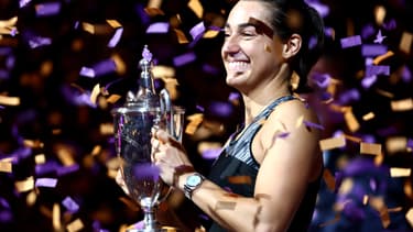 Caroline Garcia après la finale du Masters WTA, le 7 novembre 2022 au Texas