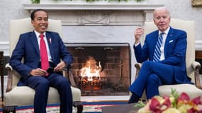 Le président indonésien Joko Widodo et son homologue américain Joe Biden, à la Maison Blanche le 13 novembre 2023