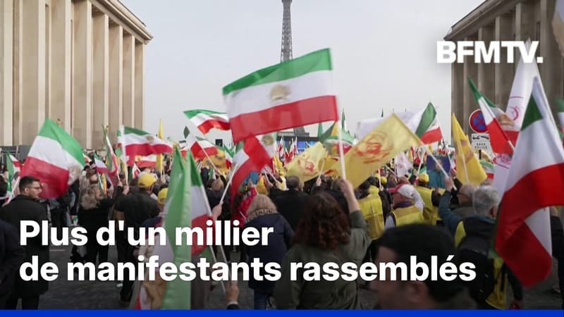 Guerre au Moyen-Orient: des manifestations à Paris pour et contre le retour de la monarchie en Iran