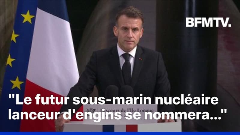 Emmanuel Macron dévoile nom du nouveau sous-marin français qui doit naviguer à partir de 2036
