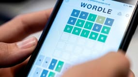 Le jeux de mots en ligne Wordle, sur un téléphone à Washington, le 11 janvier 2022