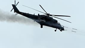 Un des hélicoptères MI-28 de l'armée russe, identique à celui à bord duquel les deux militaires ont péri. 